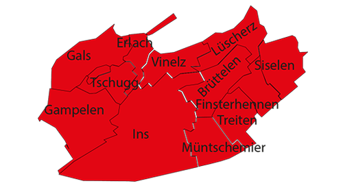 Verteilungsgebiet Anzeiger Region Erlach